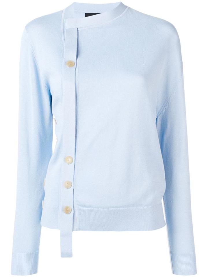 Joseph Off Centre Button Cardigan - Blue