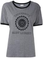 Saint Laurent Logo Patch T-shirt - Grey