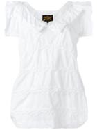 Vivienne Westwood Anglomania Shortsleeved Blouse, Women's, Size: Medium, White, Cotton