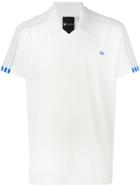 Adidas Originals By Alexander Wang - Velour Logo Polo Shirt - Unisex - Cotton/polyester - S, White, Cotton/polyester