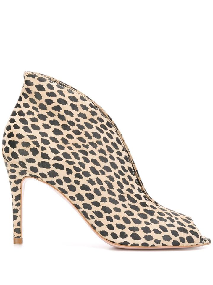 Liu Jo Slip-on Leopard-print Sandals - Neutrals