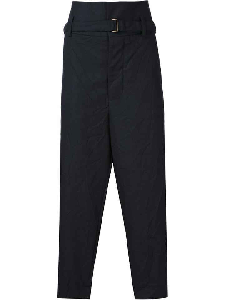 Marni Cropped Trousers, Men's, Size: 50, Black, Cotton/virgin Wool