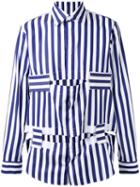 Marni - Long Sleeve Cutout Shirt - Men - Cotton - 48, Blue, Cotton