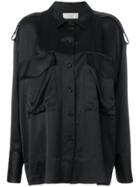 Maison Flaneur Military Style Shirt - Black