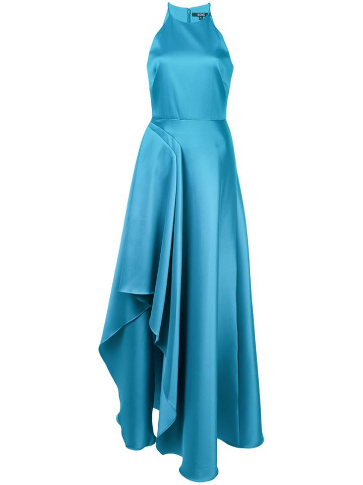 Badgley Mischka Delicate Ruffle Gown - Blue
