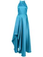 Badgley Mischka Delicate Ruffle Gown - Blue