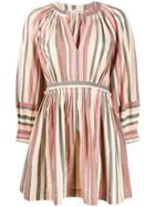 Ulla Johnson Short Striped Dress - Pink