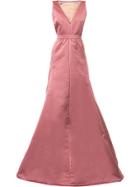 Rochas Tulle Detail Gown - Pink & Purple
