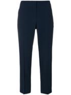 Alexander Mcqueen Cigarette Cropped Trousers - Blue