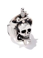 The Great Frog Skull And Dagger Ring - Silver