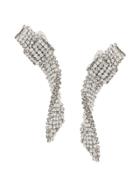 Ca & Lou Crystal Clip-on Earrings - Silver