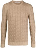 La Fileria For D'aniello Cable Knit Jumper - Neutrals