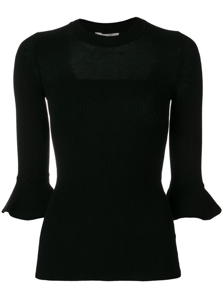 L'autre Chose Flared Sleeve Jumper - Black