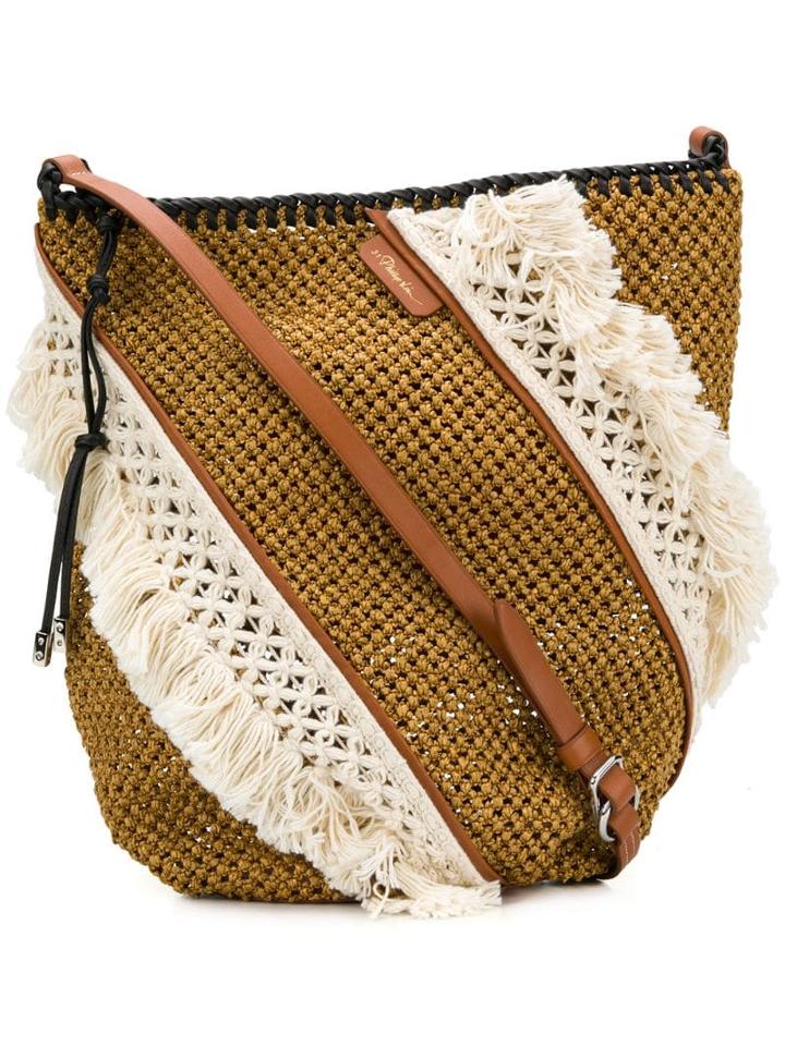 3.1 Phillip Lim Marlee Open-weave Fringe Bag - Brown