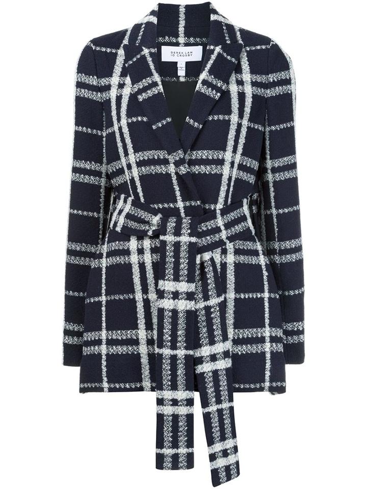 Derek Lam 10 Crosby Checked Belted Jacket