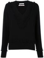 Barrie 'romantic' V-neck Jumper, Women's, Size: Xs, Black, Cashmere