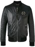 Quilted Bomber Jacket - Men - Sheep Skin/shearling/viscose - M, Black, Sheep Skin/shearling/viscose, Philipp Plein