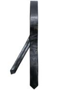 Saint Laurent Slim Leather Tie - Black