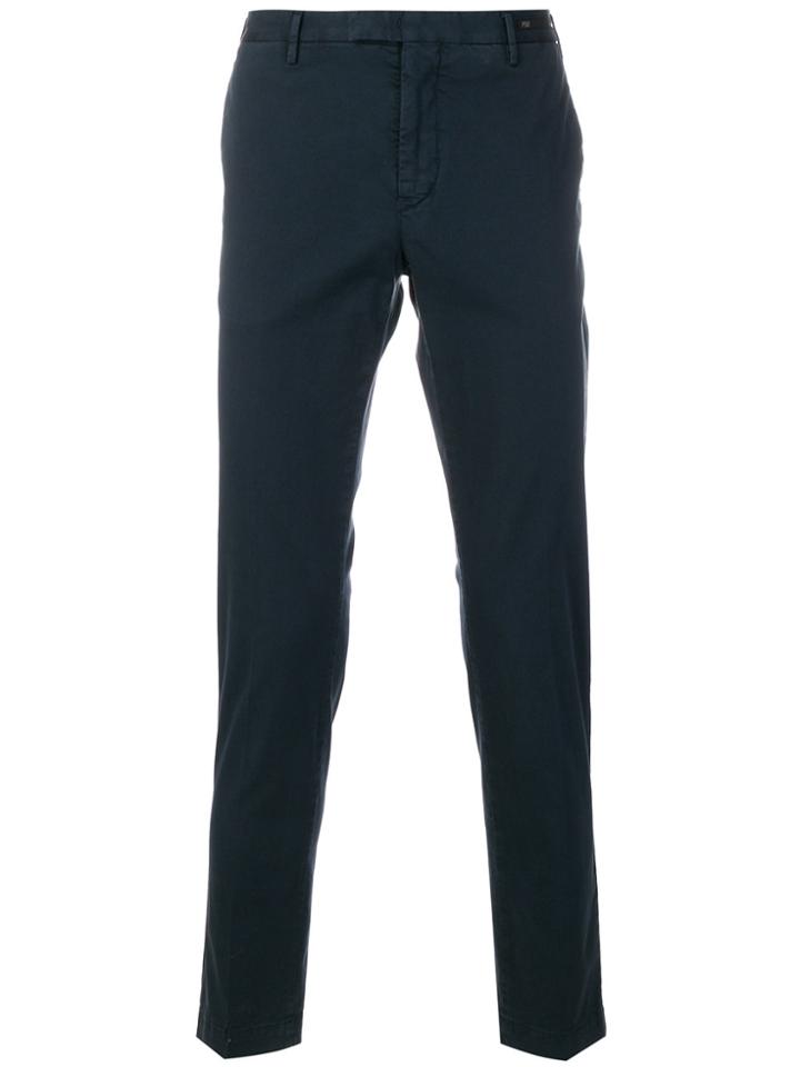 Pt01 Textured Chinos - Blue