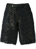 A.f.vandevorst - Embroidered Shorts - Women - Polyester - 36, Black, Polyester