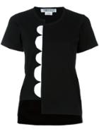 Comme Des Garçons Comme Des Garçons Asymmetric Scalloped T-shirt, Women's, Size: Small, Black, Cotton