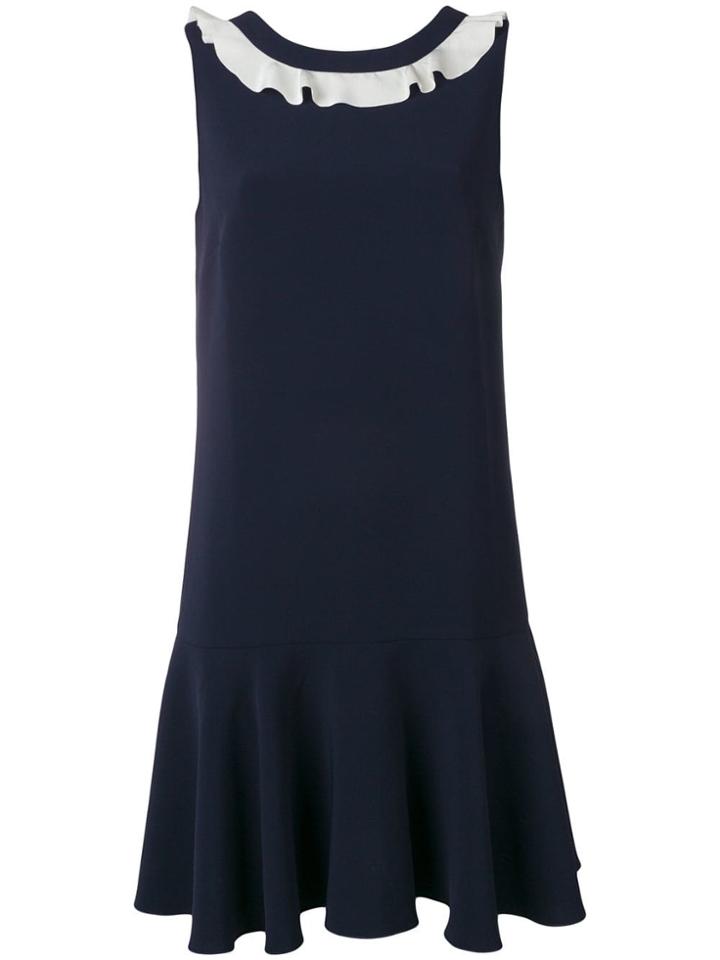 Red Valentino Red Valentino Ruffled Neckline Dress - Blue