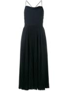 Valentino Strappy Back Dress, Women's, Size: 42, Blue, Silk/spandex/elastane