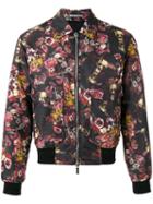 Dior Homme Floral Print Bomber Jacket, Men's, Size: 46, Polyamide/cupro/polyester