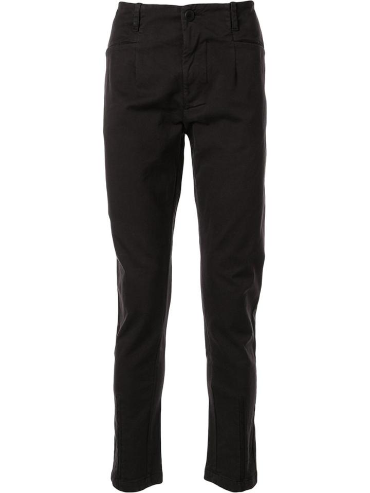Transit Cropped Slim Fit Chinos - Black