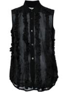 Comme Des Garçons Embellished Sheer Shirt