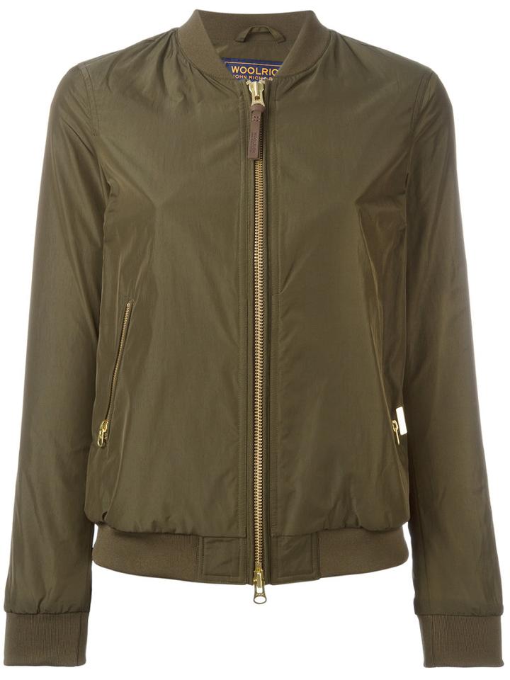 Woolrich Classic Bomber Jacket, Women's, Size: Medium, Green, Polyamide/polyester