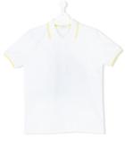 Paolo Pecora Kids - Contrast Trim Polo Shirt - Kids - Cotton/spandex/elastane - 14 Yrs, White