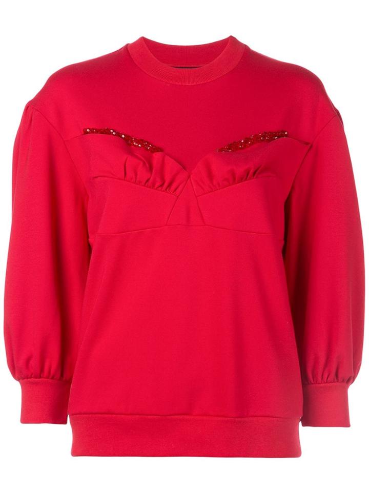 Simone Rocha Beaded Bustier Top - Red