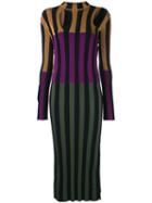 Nina Ricci - Colour Block Striped Dress - Women - Viscose - M, Women's, Purple, Viscose