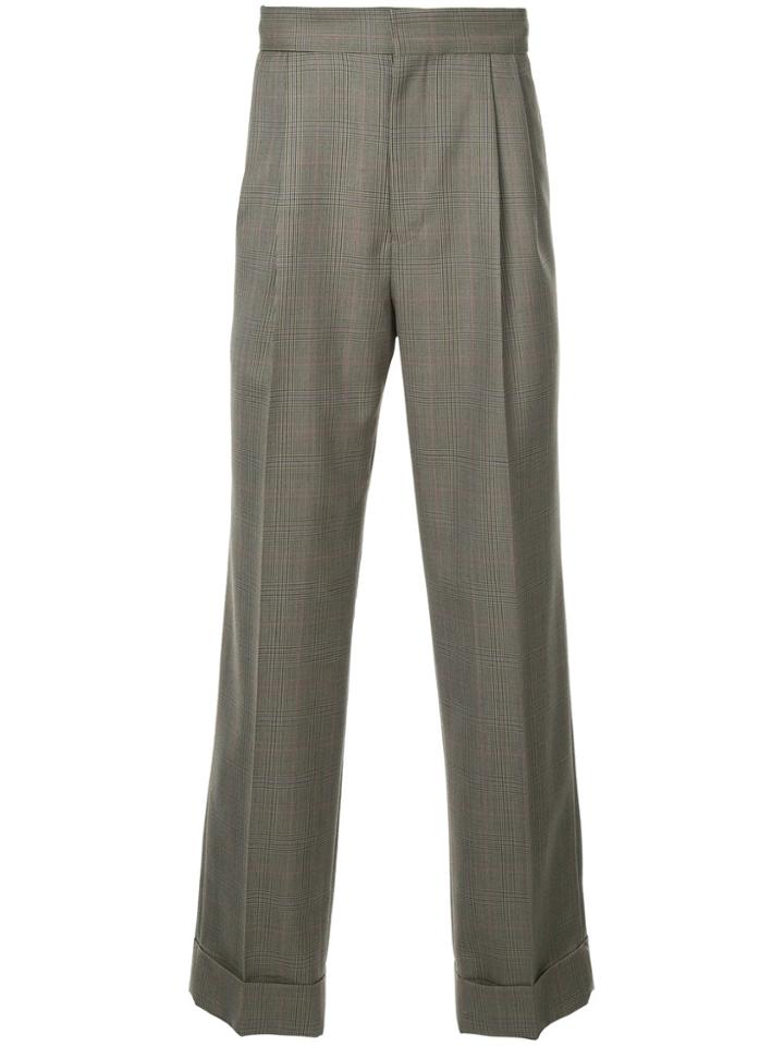 H Beauty & Youth Checked Tailored Trousers - Brown