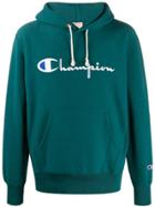 Champion Logo Embroidered Hoodie - Green