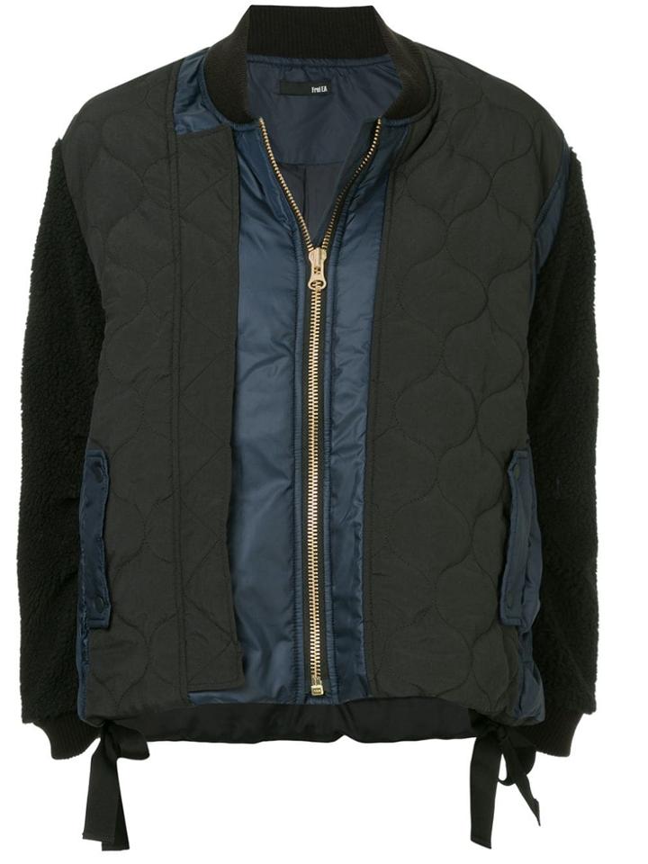 Frei Ea Panelled Bomber Jacket - Blue