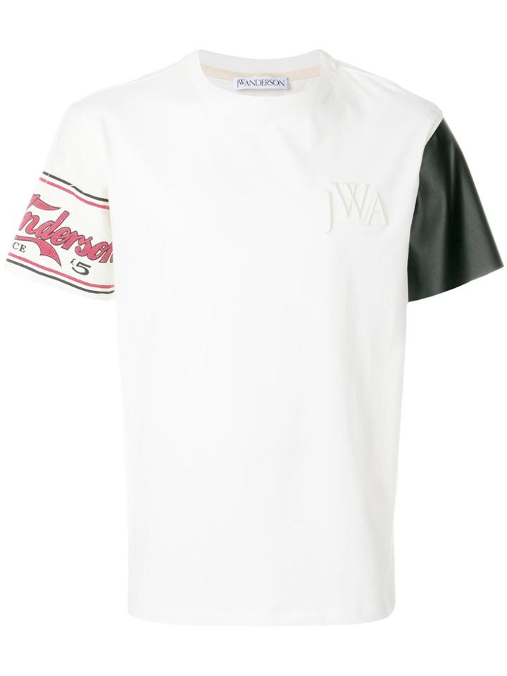 Jw Anderson Contrast Sleeve T-shirt - White