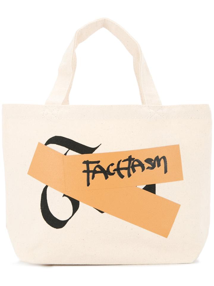 Facetasm Logo Small Shopper Tote Bag - Nude & Neutrals