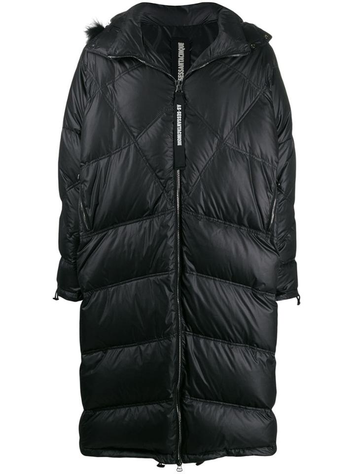 As65 Oversized Down Coat - Black