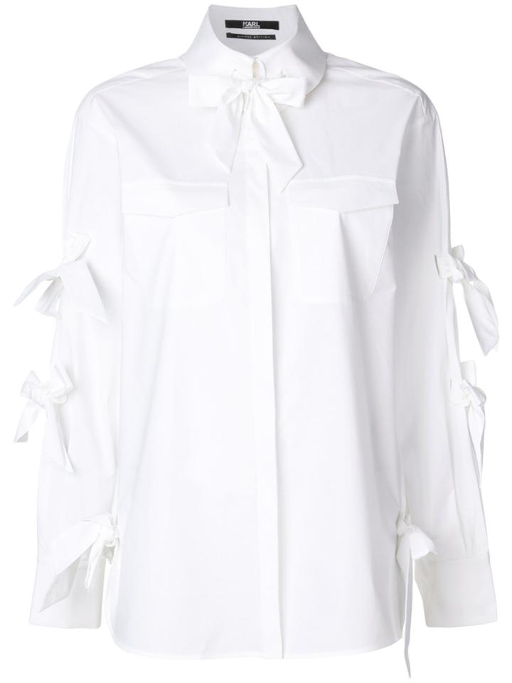 Karl Lagerfeld Bow Detail Shirt - White