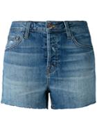 J Brand - Frayed Denim Shorts - Women - Cotton/polyester - 27, Women's, Blue, Cotton/polyester
