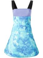 Fausto Puglisi Flared Tie-dye Print Dress, Women's, Size: 38, Blue, Silk/acetate/viscose/polyamide