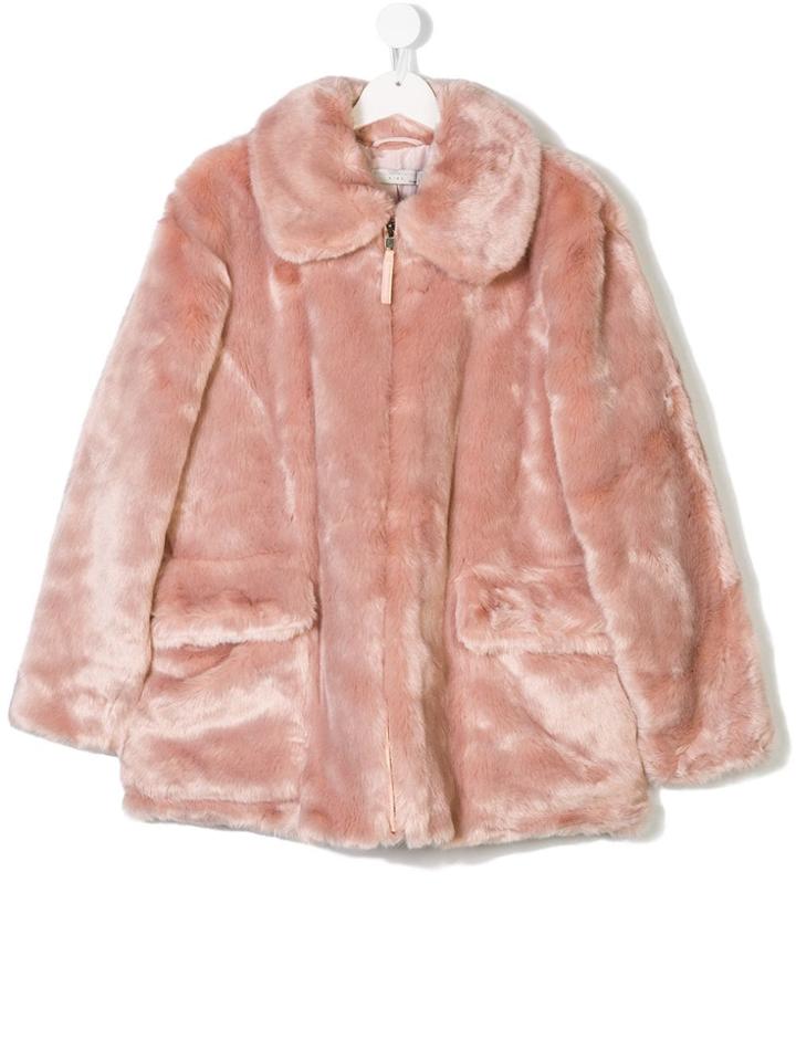 Stella Mccartney Kids Teen Bird Logo Zipped Jacket - Pink & Purple