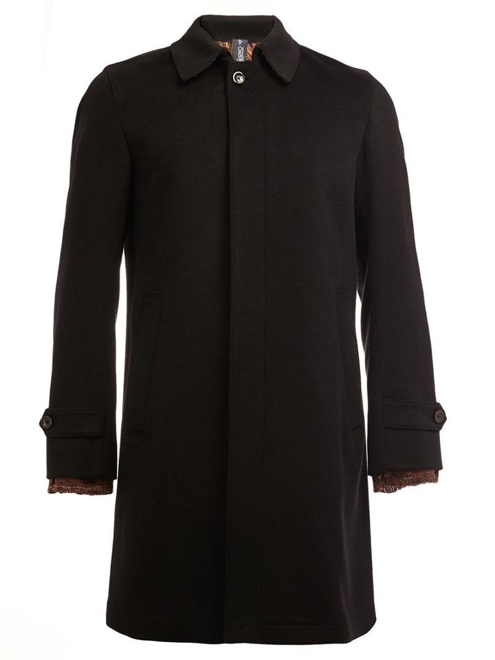 Herno Classic Coat, Men's, Size: 48, Black, Silk/cashmere