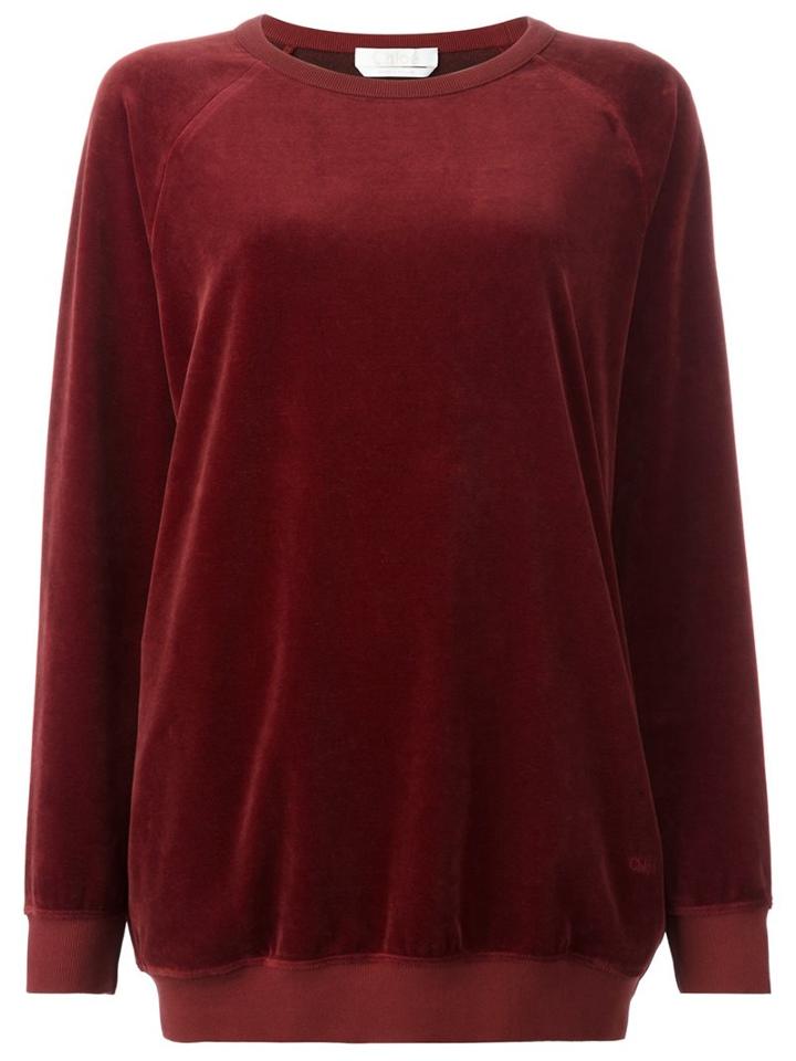 Chloé Long Velour Sweatshirt