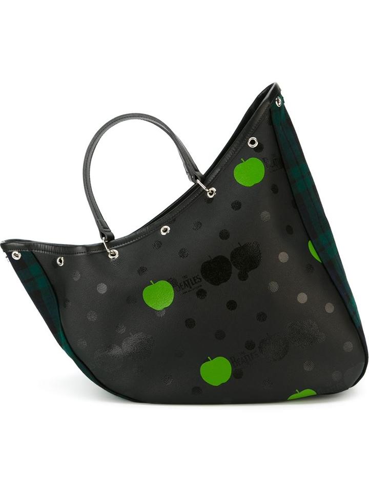 The Beatles X Comme Des Garçons Apples Print Asymmetric Tote