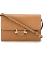 Lanvin Essential Shoulder Bag, Women's, Brown, Calf Leather
