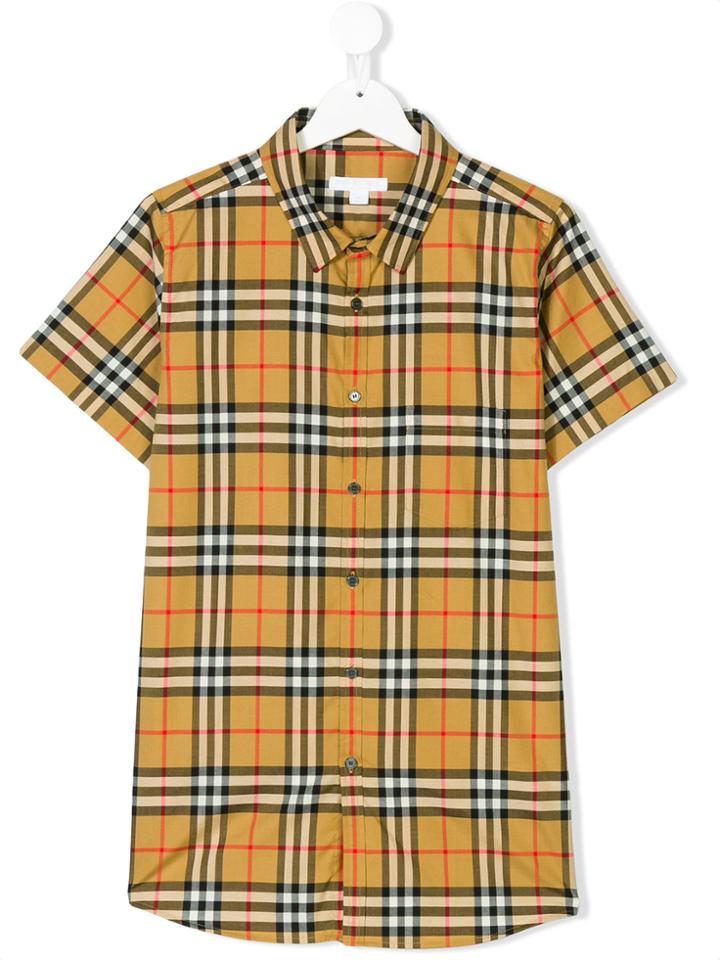 Burberry Kids Teen Vintage Check Shirt - Nude & Neutrals