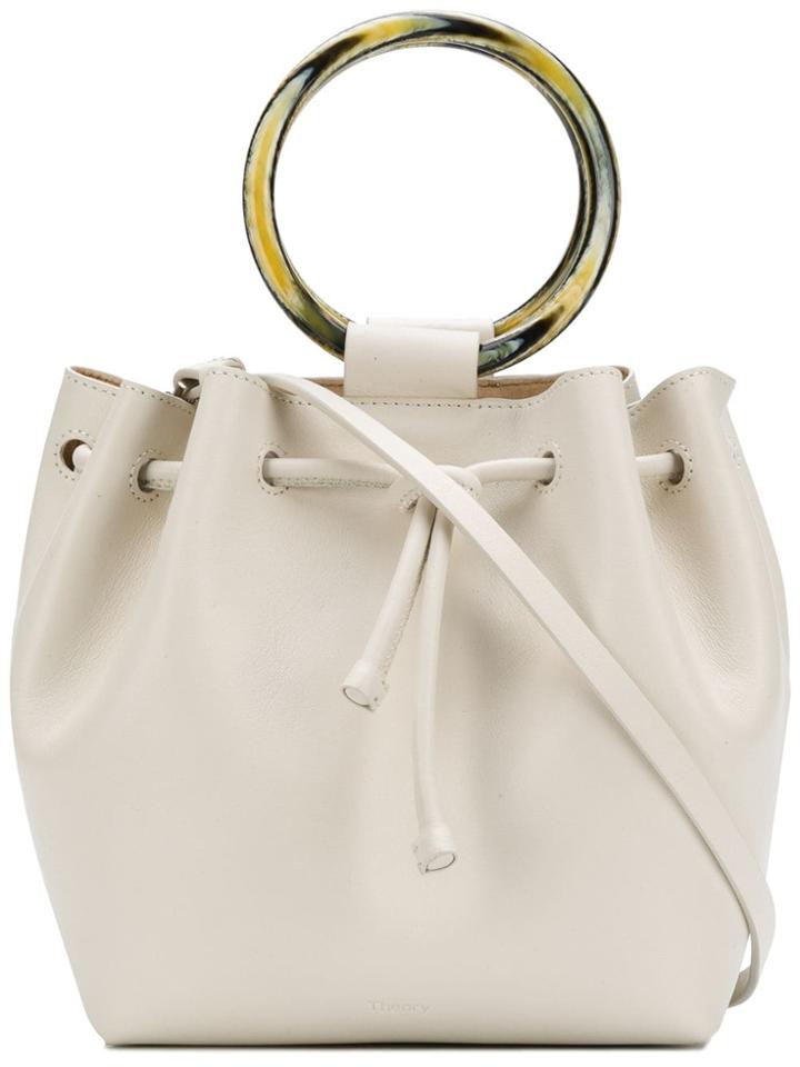 Theory Wax Cord Hoop Shoulder Bag - White